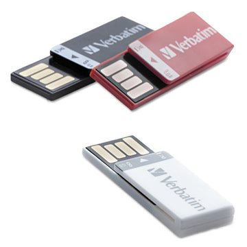 Verbatim® Clip-it Usb Flash Drive, 8 Gb, Assorted Colors, 3-pack freeshipping - TVN Wholesale